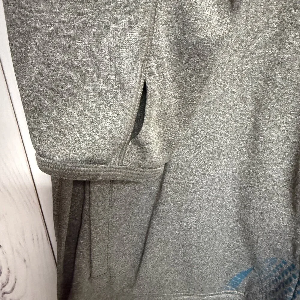 The North Face Men’s Geometric‎ Graphic Full Zip Hoodie XL Gray Blue EUC